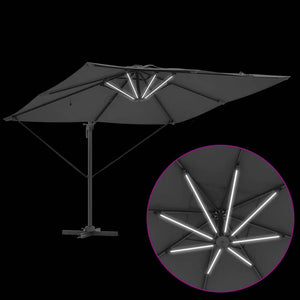 LED Sonnenschirm Anthrazit 286x284 cm