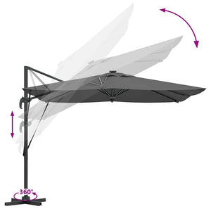 LED Sonnenschirm Anthrazit 286x284 cm