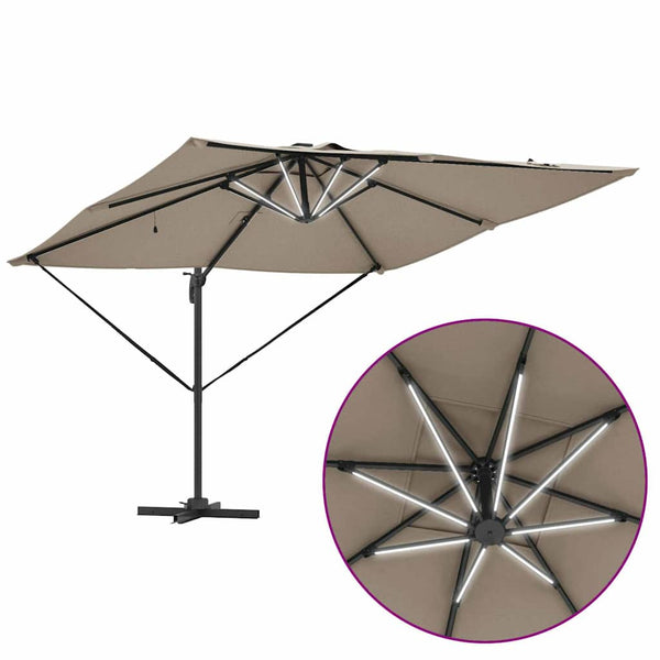 Taupe Sonnenschirm 286x284 cm