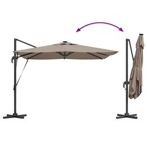 Taupe Sonnenschirm 286x284 cm