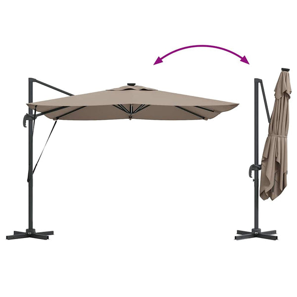 Taupe Sonnenschirm 286x284 cm