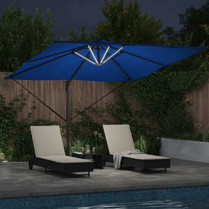 LED Sonnenschirm Azure Blau 286x284 cm