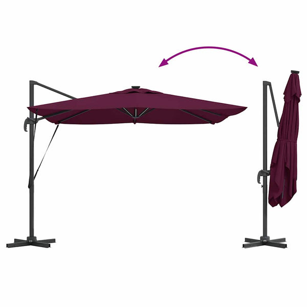 Bordeauxroter Sonnenschirm 286x284 cm