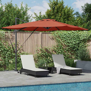 LED Sonnenschirm Terrakotta 286x284x270 cm