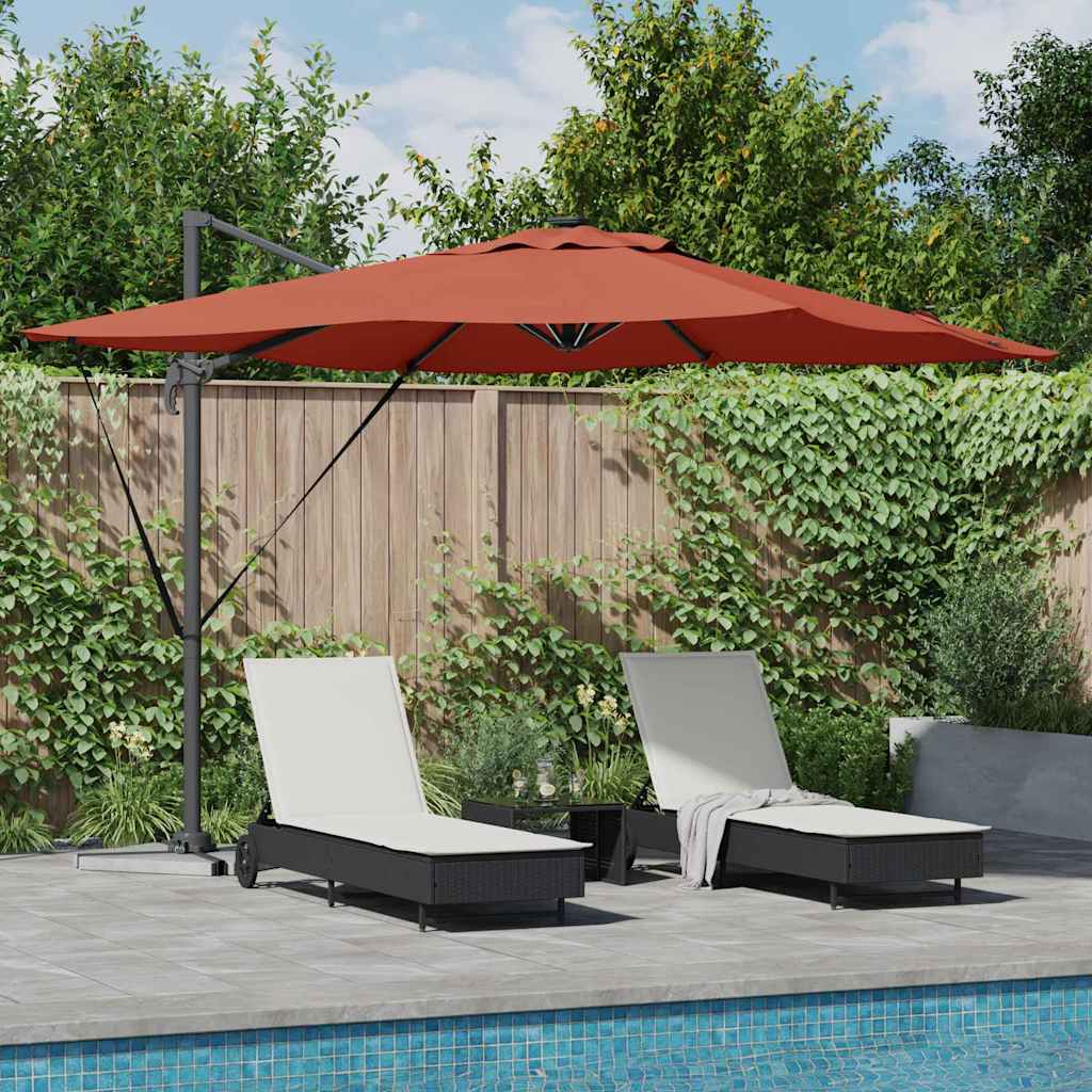 LED Sonnenschirm Terrakotta 286x284x270 cm