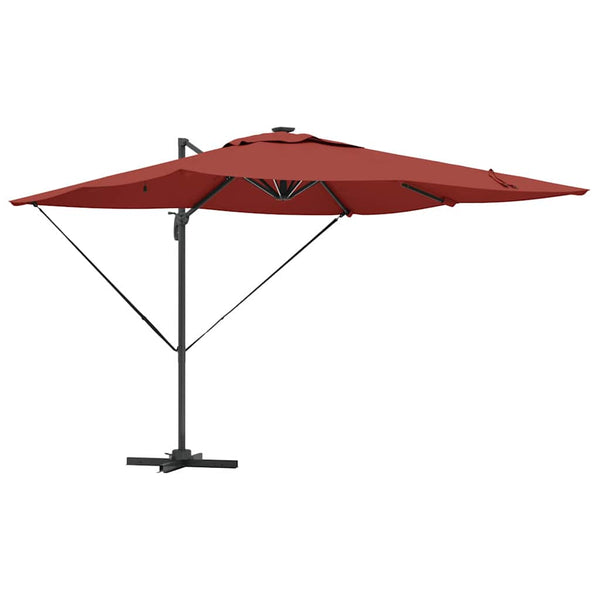 LED Sonnenschirm Terrakotta 286x284x270 cm