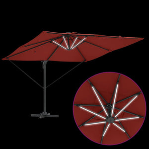 LED Sonnenschirm Terrakotta 286x284x270 cm