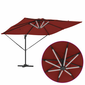 LED Sonnenschirm Terrakotta 286x284x270 cm