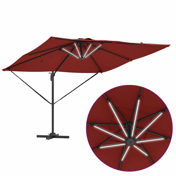 LED Sonnenschirm Terrakotta 286x284x270 cm