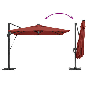 LED Sonnenschirm Terrakotta 286x284x270 cm