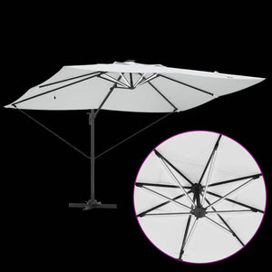 Sandfarbener Sonnenschirm, 352x251 cm