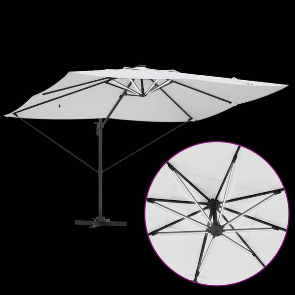 Sandfarbener Sonnenschirm, 352x251 cm