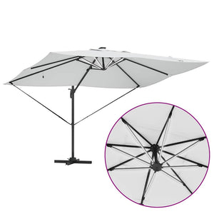Sandfarbener Sonnenschirm, 352x251 cm
