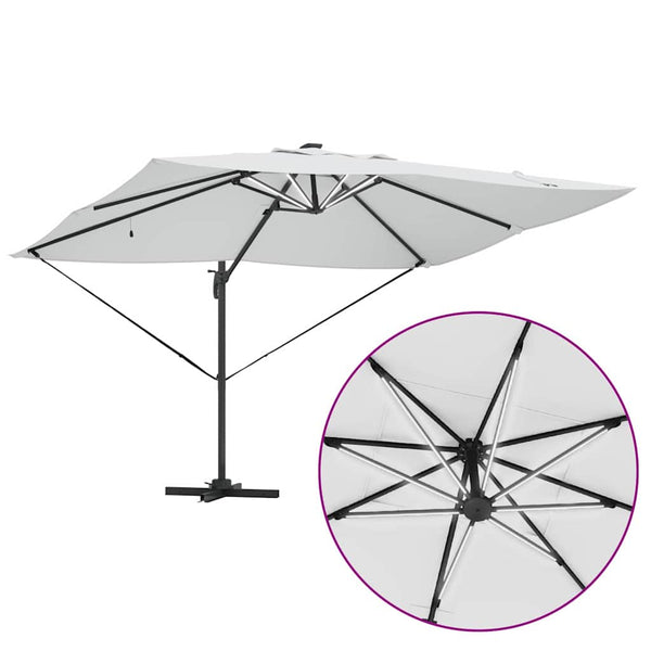 Sandfarbener Sonnenschirm, 352x251 cm