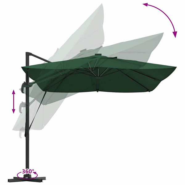 Grüner Sonnenschirm 352x251 cm