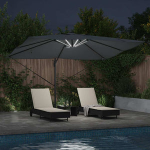 LED Sonnenschirm Anthrazit 352x251 cm