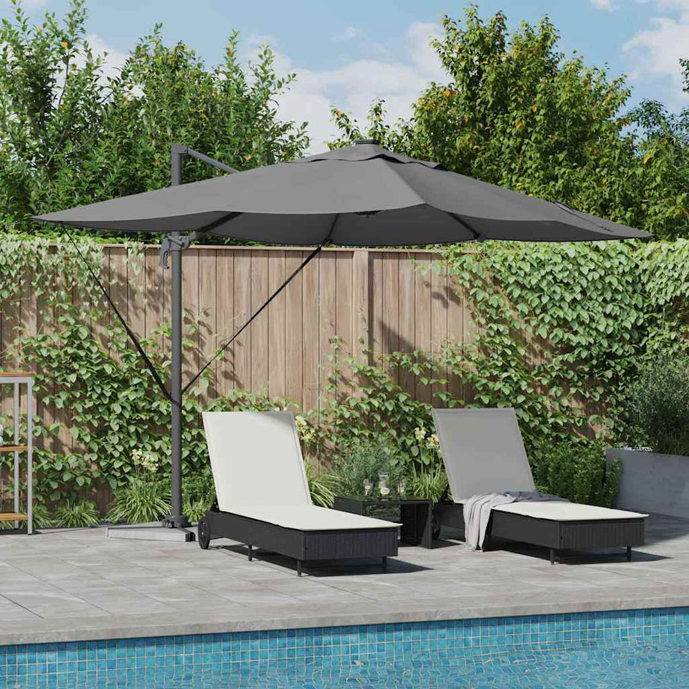 LED Sonnenschirm Anthrazit 352x251 cm