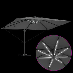 LED Sonnenschirm Anthrazit 352x251 cm