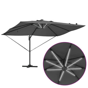 LED Sonnenschirm Anthrazit 352x251 cm
