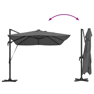 LED Sonnenschirm Anthrazit 352x251 cm