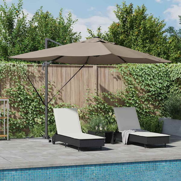 Taupe Sonnenschirm 352x251 cm