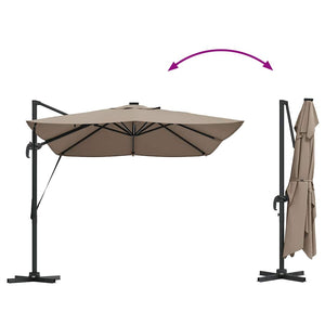 Taupe Sonnenschirm 352x251 cm
