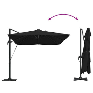 Schwarzer Sonnenschirm 352x251 cm