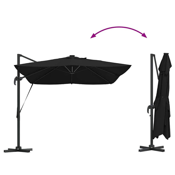 Schwarzer Sonnenschirm 352x251 cm