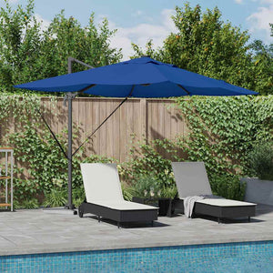 Azurblauer LED-Sonnenschirm 352x251 cm