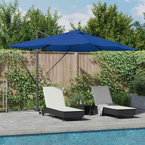 Azurblauer LED-Sonnenschirm 352x251 cm