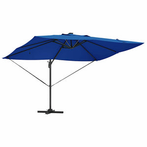 Azurblauer LED-Sonnenschirm 352x251 cm