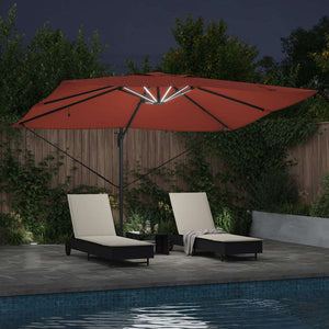 LED Sonnenschirm Terrakotta 352x251 cm