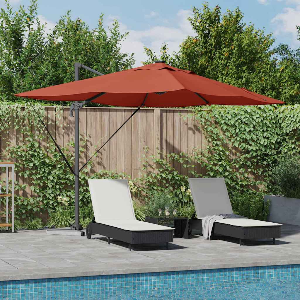 LED Sonnenschirm Terrakotta 352x251 cm