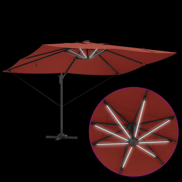 LED Sonnenschirm Terrakotta 352x251 cm