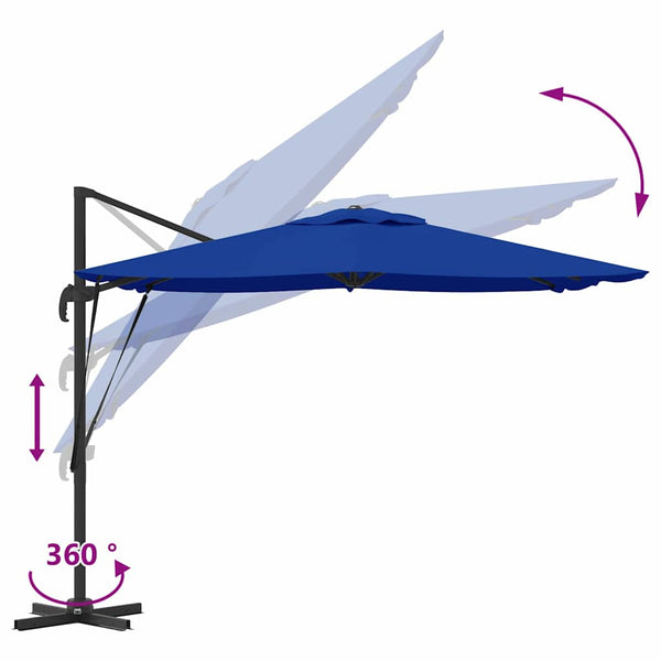 Blauer Roma Sonnenschirm 286x284 cm
