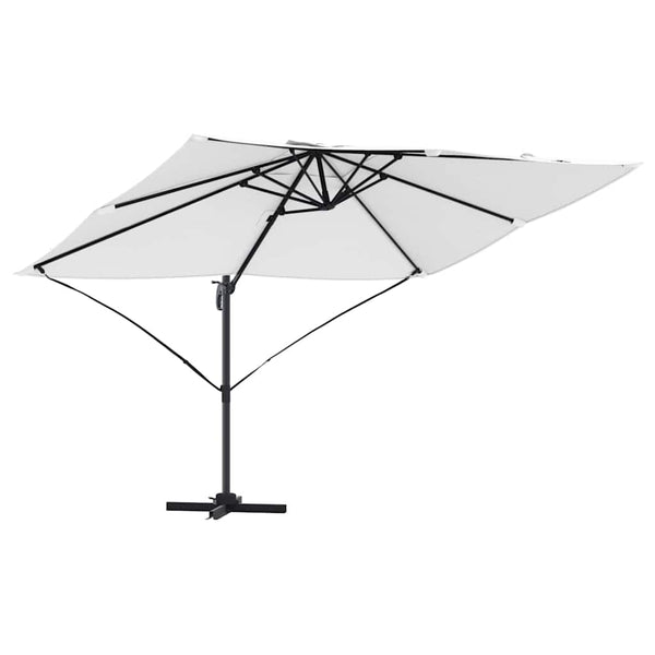 Sandfarbener Sonnenschirm, 351x250x260 cm