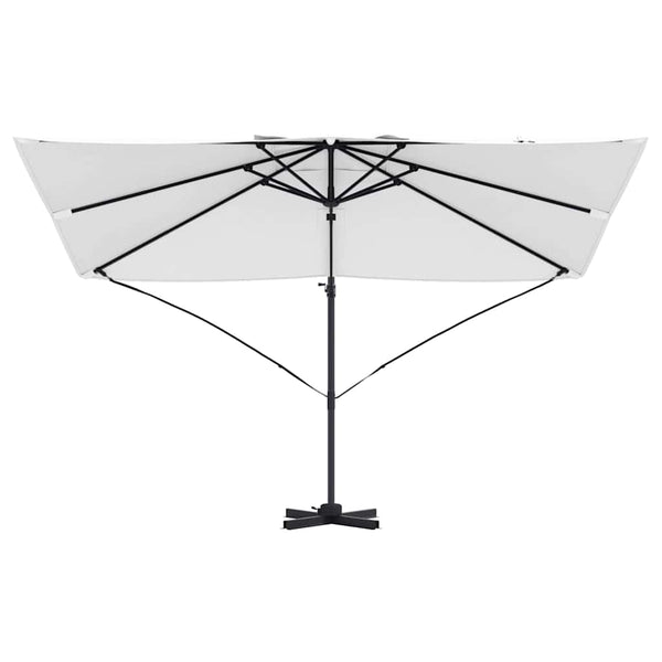 Sandfarbener Sonnenschirm, 351x250x260 cm