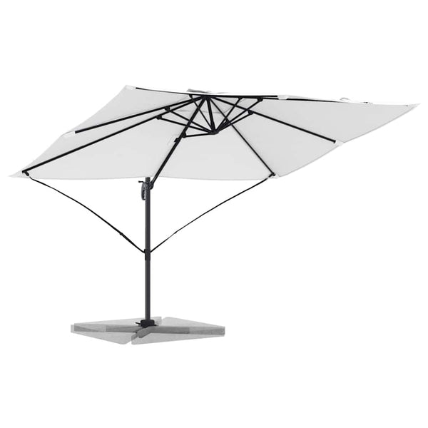 Sandfarbener Sonnenschirm, 351x250x260 cm