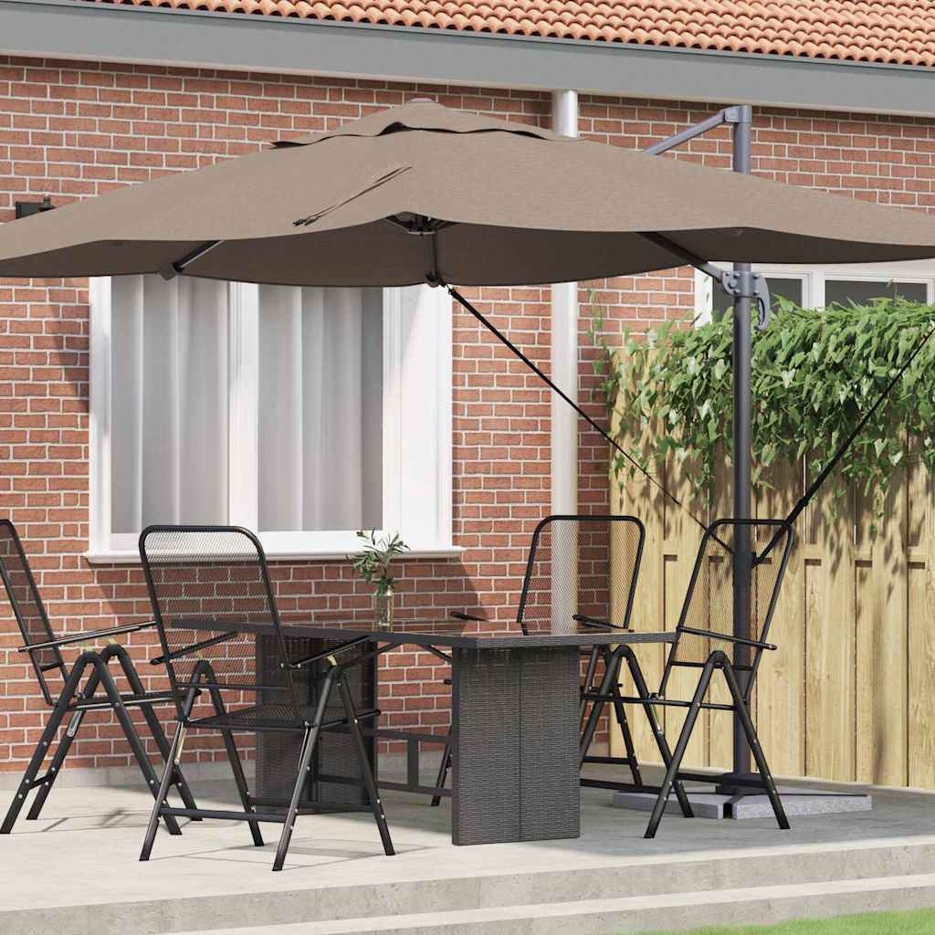 Taupe Sonnenschirm 351x250 cm