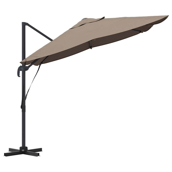 Taupe Sonnenschirm 351x250 cm