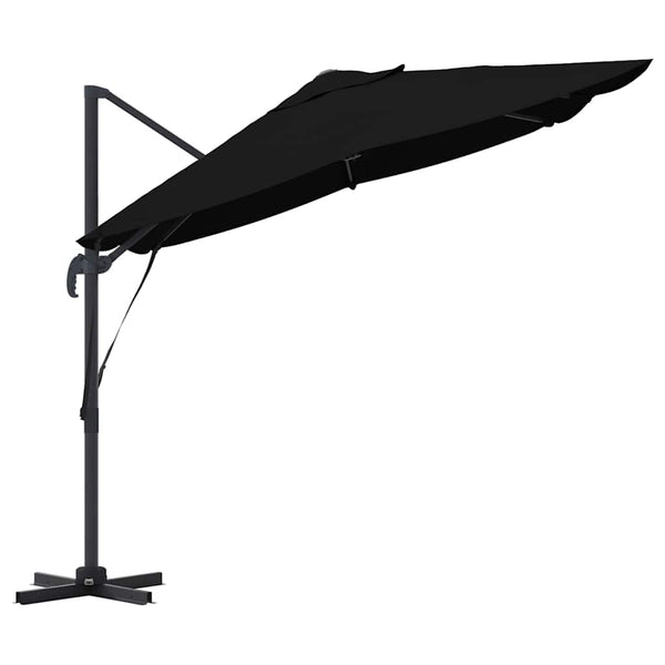 Schwarzer Sonnenschirm 351x250 cm