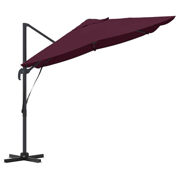 Bordeauxroter Sonnenschirm 351x250 cm