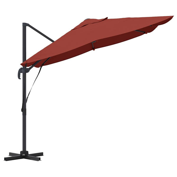 Terrakotta Sonnenschirm 351x250 cm