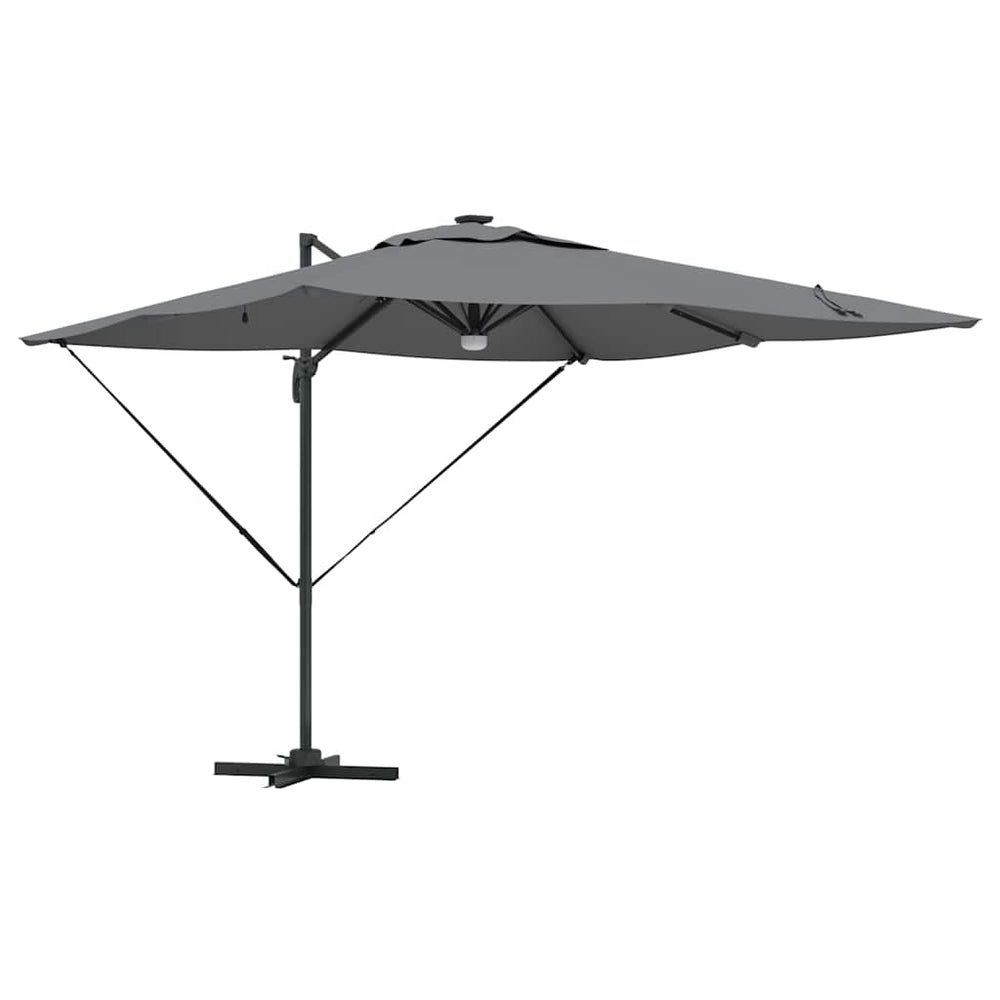 vidaXL Roma Parasol with LED Strips Anthracite 286 x 284 x 270 cm