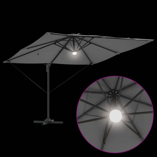 LED-Parasol Roma Anthrazit 286x284 cm