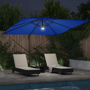Blauer Roma Sonnenschirm mit LED