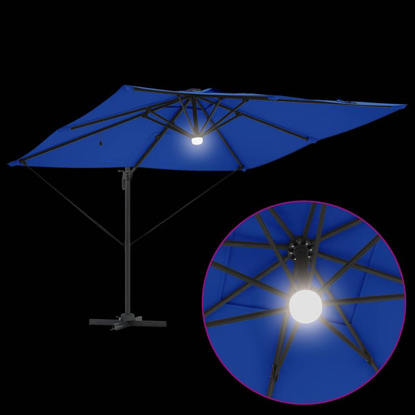 Blauer Roma Sonnenschirm mit LED