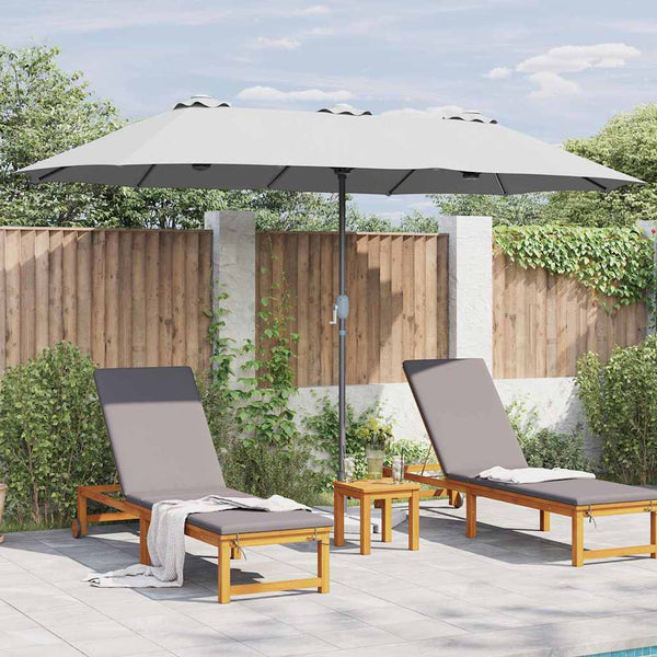 Sandfarbener Garten-Sonnenschirm 370 cm