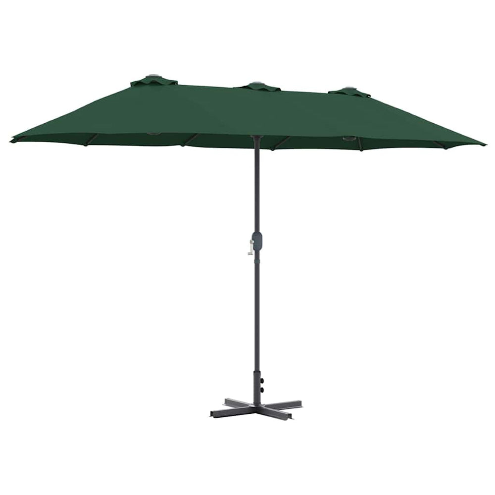 vidaXL Garden Parasol Green 370 x 197 x 239 cm