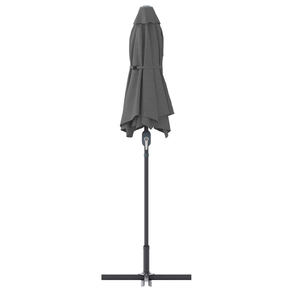 Anthrazitfarbener Garten-Sonnenschirm 370 cm